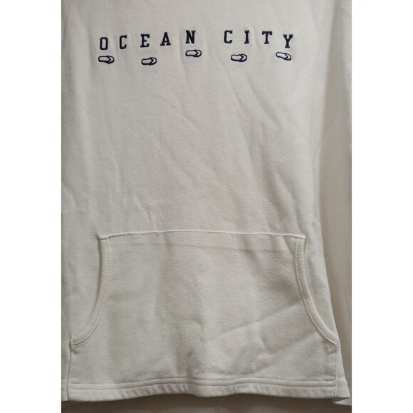 Ocean City New Jersey Hoodie XL Embroidered Flip Flops USA Made Breezin' Up Note - Picture 3 of 9